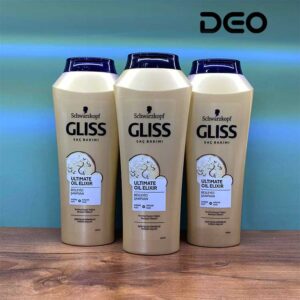 شامپو ۵۰۰ میل گلیس طلایی مدل Ultimate Oil Elixir ترمیم کننده و تقویت کننده‌ی مو