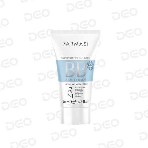 بی بی BB کرم پودر ۵۰ میل فارماسی شماره 02 رنگ Light to Medium