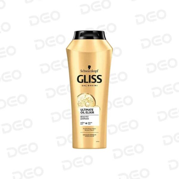 شامپو ۵۰۰ میل گلیس طلایی مدل Ultimate Oil Elixir ترمیم کننده و تقویت کننده‌ی مو