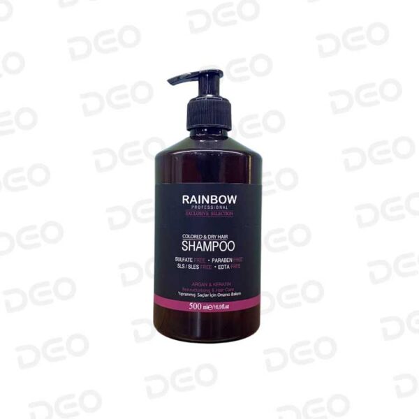شامپو آرگان 500 میل فاقد سولفات رینبو مدل Rainbow Professional Exclusive